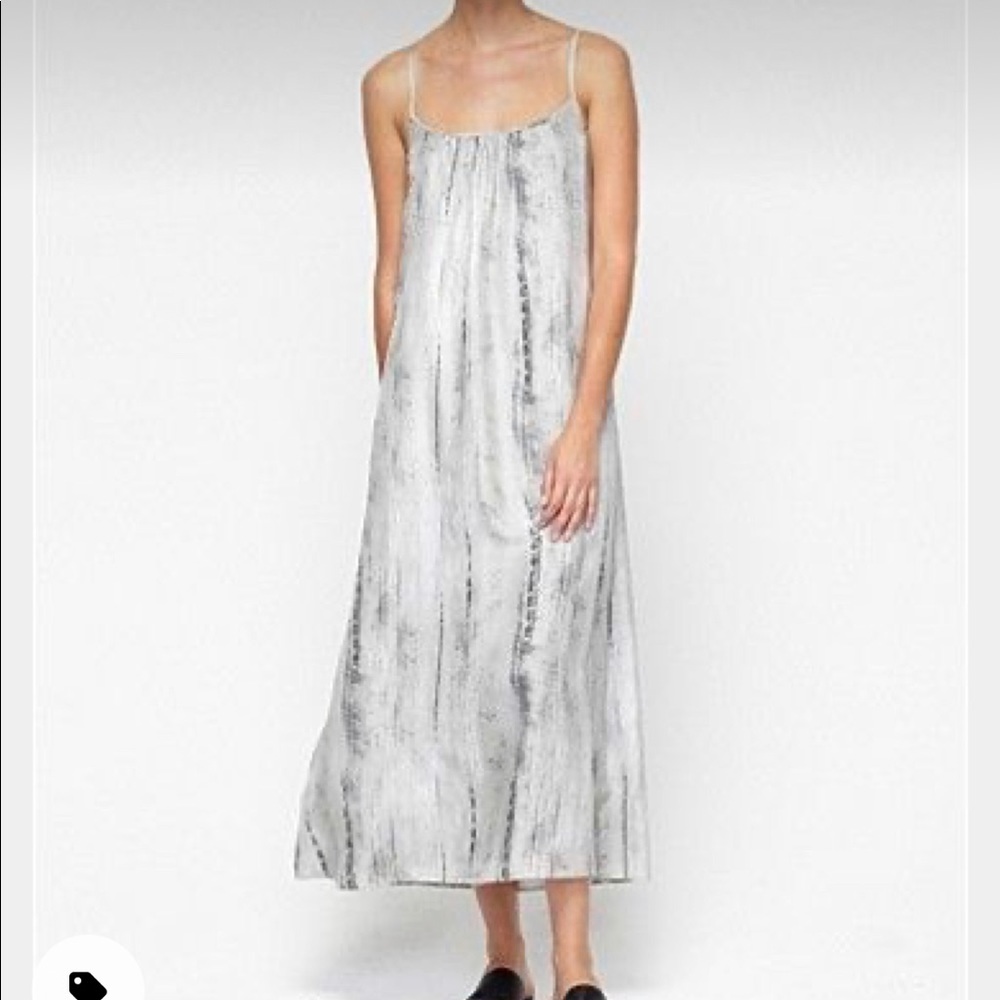 Eileen Fisher 100% Silk Grey Maxi Dress - Picture 1 of 10